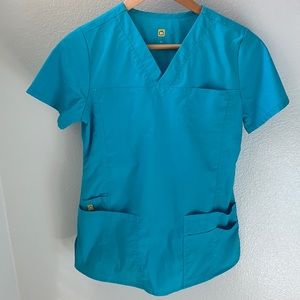Spread Good Cheer! scrub top in teal